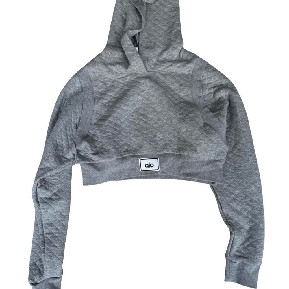 Alo yoga cropped arena hoodie Size XS in Grey